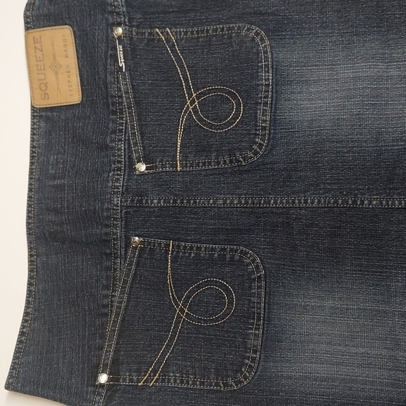 VTG Stephen Hardy SQUEEZE Denim Pencil Skirt 1990s Size 9/10 - Picture 4 of 8